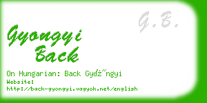 gyongyi back business card